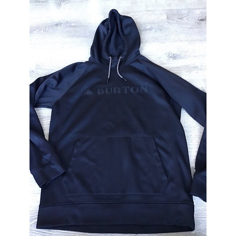 Burton Hoodie Mens Essie Small Black Spell Out Durable Goods Pockets Dry Ride